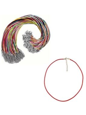 🔴 5 for $10 ONE Red Hemp Rope Necklace for Jewelry Making